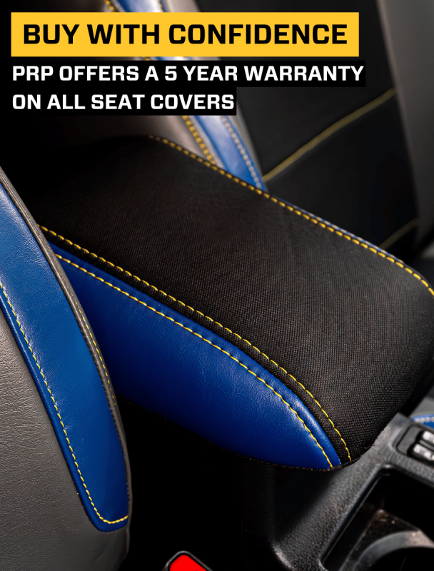 Subaru XV Crosstrek Console Cover - Center - PRP Seats - Black w/ Red Stitch - `13-`17